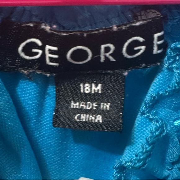 George Girls size 18M Blue Top with Bow Accent - Picture 3 of 4